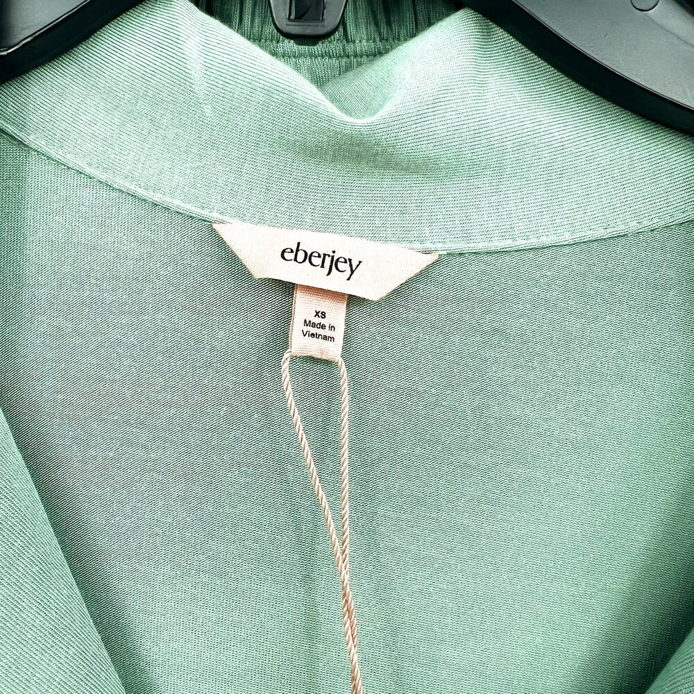 EBERJEY Gisele Relaxed Shorts PJ Set XS Eucalyptus Green TENCEL Modal NWT - Picture 12 of 13